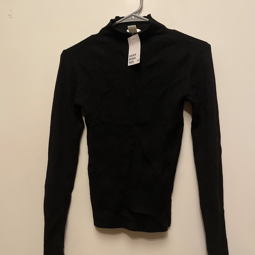 Black Mock Neck Shirt
